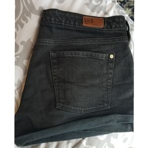 Black Jean Shorts